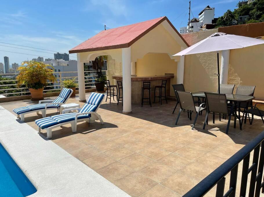 Blue Coast With Pool And Ocean View 10 To 35 P Villa Acapulco Ngoại thất bức ảnh
